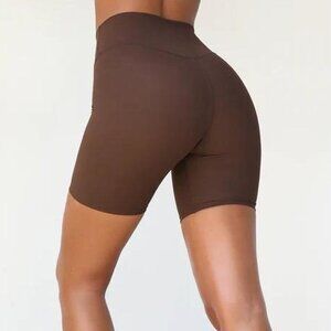 JOAH BROWN Bike Shorts in Sueded Umber Brown XS/S